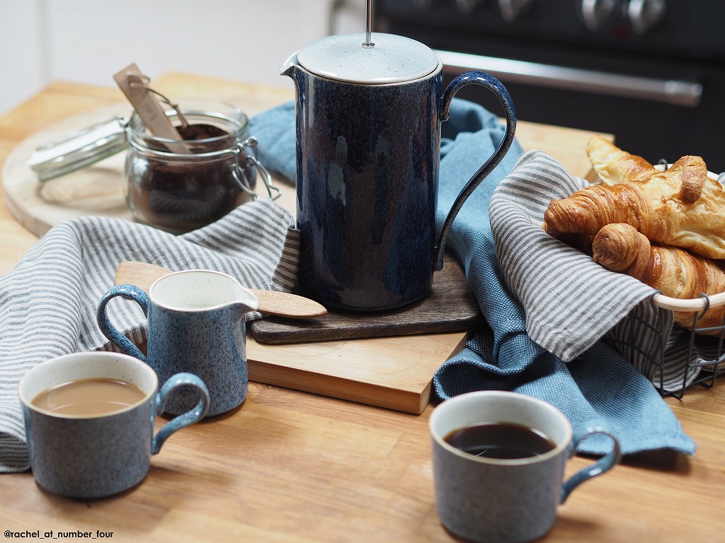 Z0028-ED0535　英国製 「Denby」　デンビー　スタジオブルー　コーヒープレス 1150ml