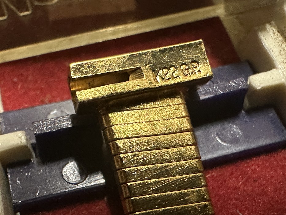 108185 Maruman 腕時計ベルト 10mm 金メッキ  金色 蛇腹  DEAD STOCK