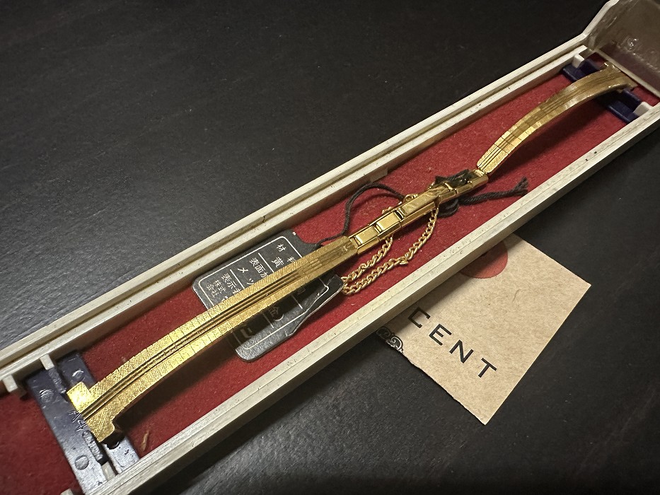 108185 Maruman 腕時計ベルト 10mm 金メッキ  金色 蛇腹  DEAD STOCK