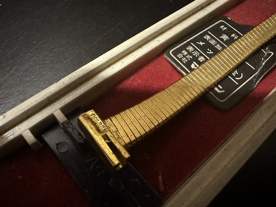 108185 Maruman 腕時計ベルト 10mm 金メッキ  金色 蛇腹  DEAD STOCK