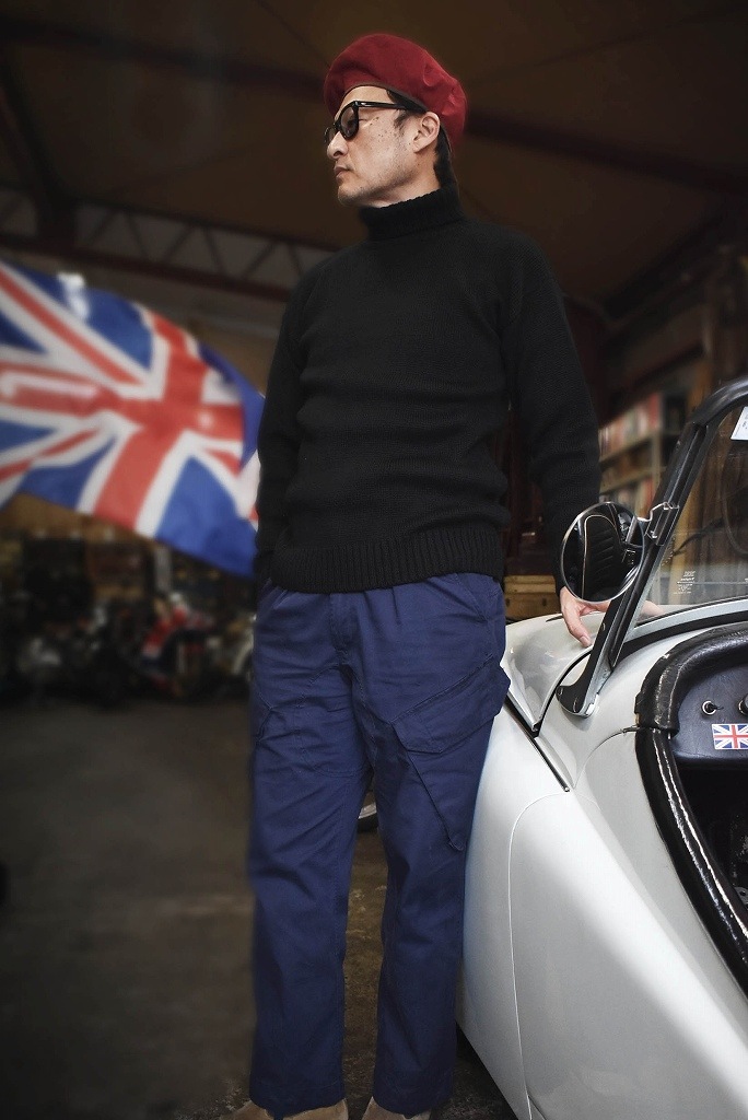 CB 英国 「GOLDTOP」「100% Merino Wool Classic Submariner Sweater」クラシック サブマリーナー COLOR：BLACK　　送料無料