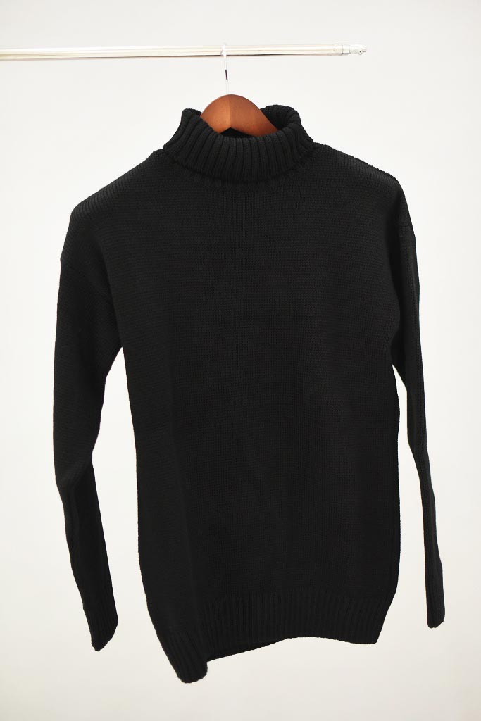 CB 英国 「GOLDTOP」「100% Merino Wool Classic Submariner Sweater」クラシック サブマリーナー COLOR：BLACK　　送料無料