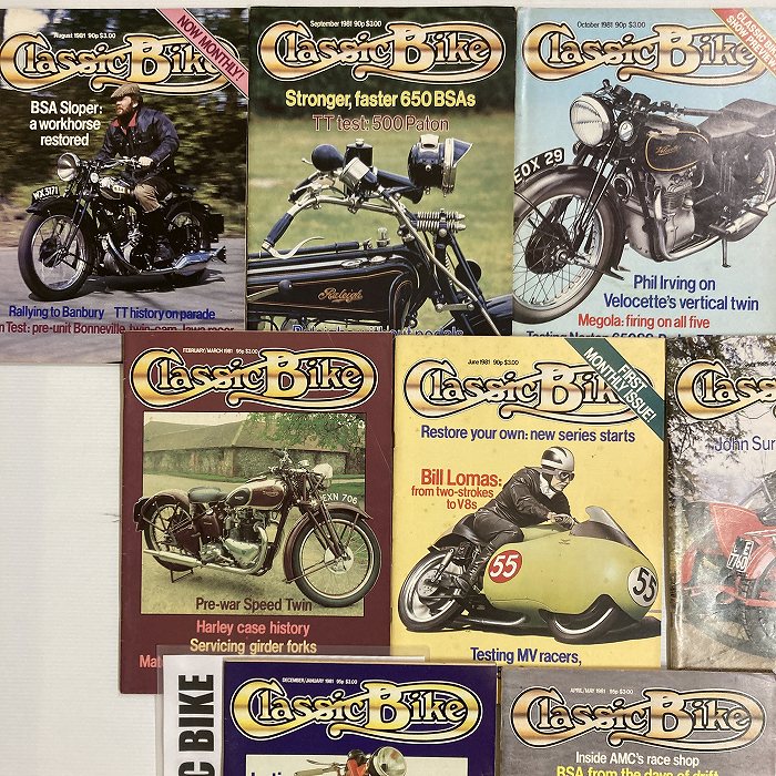 B4347　1981　9冊セット 「CLASSIC BIKE」 クラシックバイク 英国 旧車雑誌
