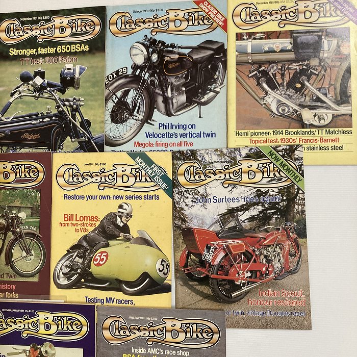 B4347　1981　9冊セット 「CLASSIC BIKE」 クラシックバイク 英国 旧車雑誌