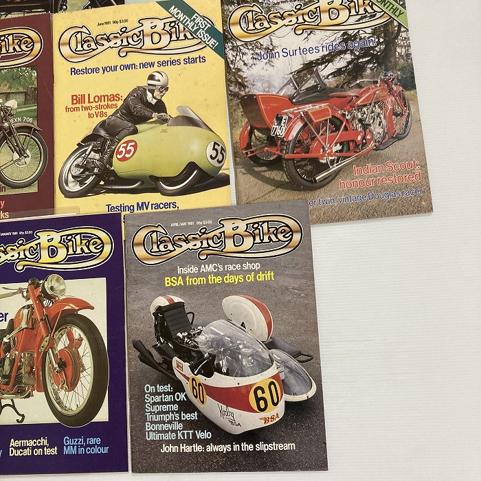 B4347　1981　9冊セット 「CLASSIC BIKE」 クラシックバイク 英国 旧車雑誌