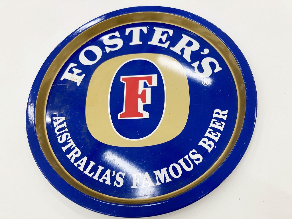 107718 ヴィンテージ 「FOSTER'S AUSTRALIA'S FAMOUS BEER」 フォスターズラガー オーストラリア サインプレート 看板