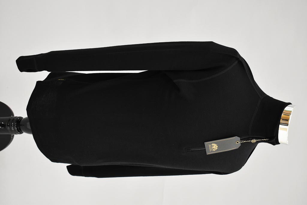 GB 英国 「GOLDTOP」「100% Merino Wool Zip Up Base Layer」 ジップアップ ベースレイヤー COLOR：BLACK