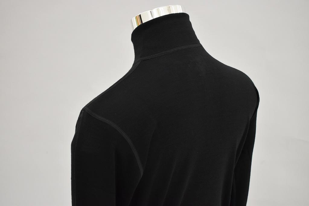 GB 英国 「GOLDTOP」「100% Merino Wool Zip Up Base Layer」 ジップアップ ベースレイヤー COLOR：BLACK