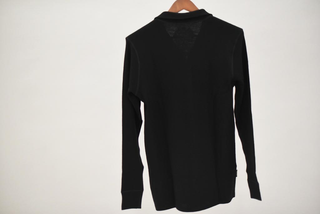 GB 英国 「GOLDTOP」「100% Merino Wool Zip Up Base Layer」 ジップアップ ベースレイヤー COLOR：BLACK