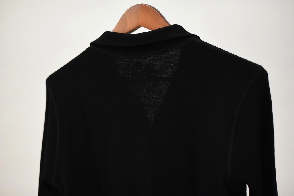 GB 英国 「GOLDTOP」「100% Merino Wool Zip Up Base Layer」 ジップアップ ベースレイヤー COLOR：BLACK