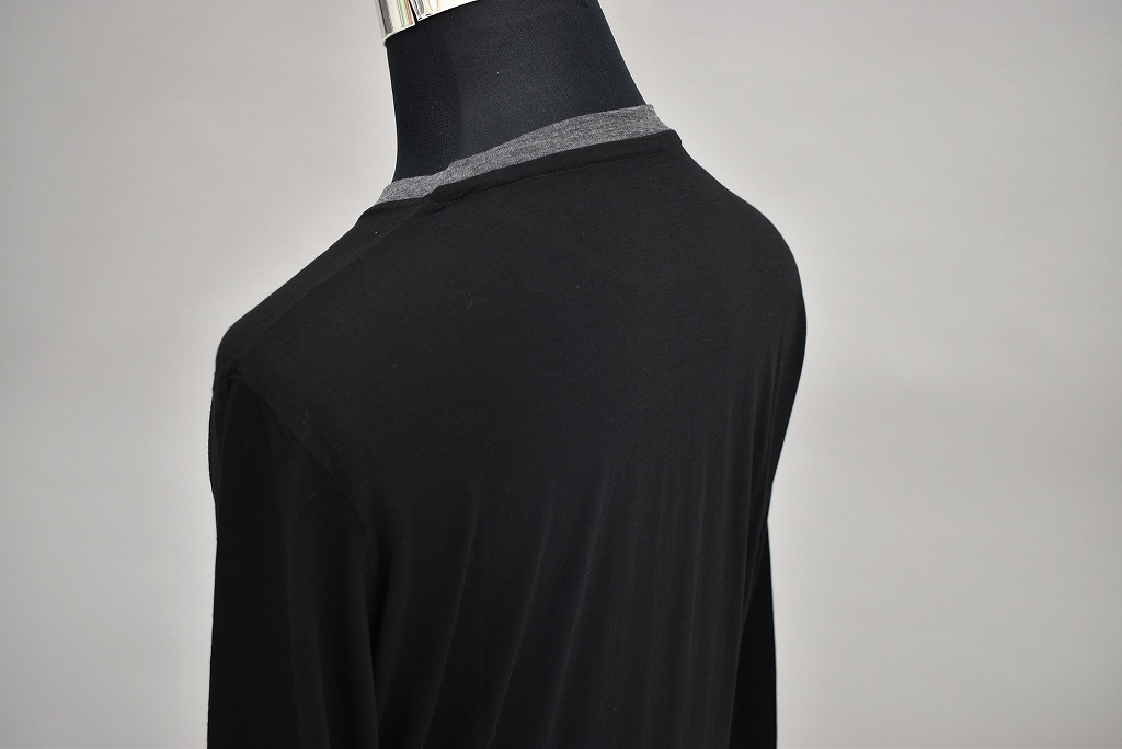 CG INNOCENT Original products 「極上ウール圧縮ニット クルーネック」　COLOR : BLACK/GRAY