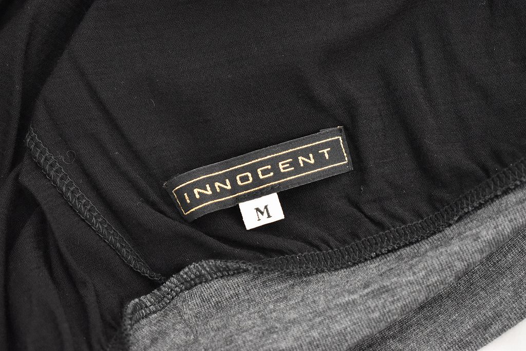 CG INNOCENT Original products 「極上ウール圧縮ニット クルーネック」　COLOR : BLACK/GRAY