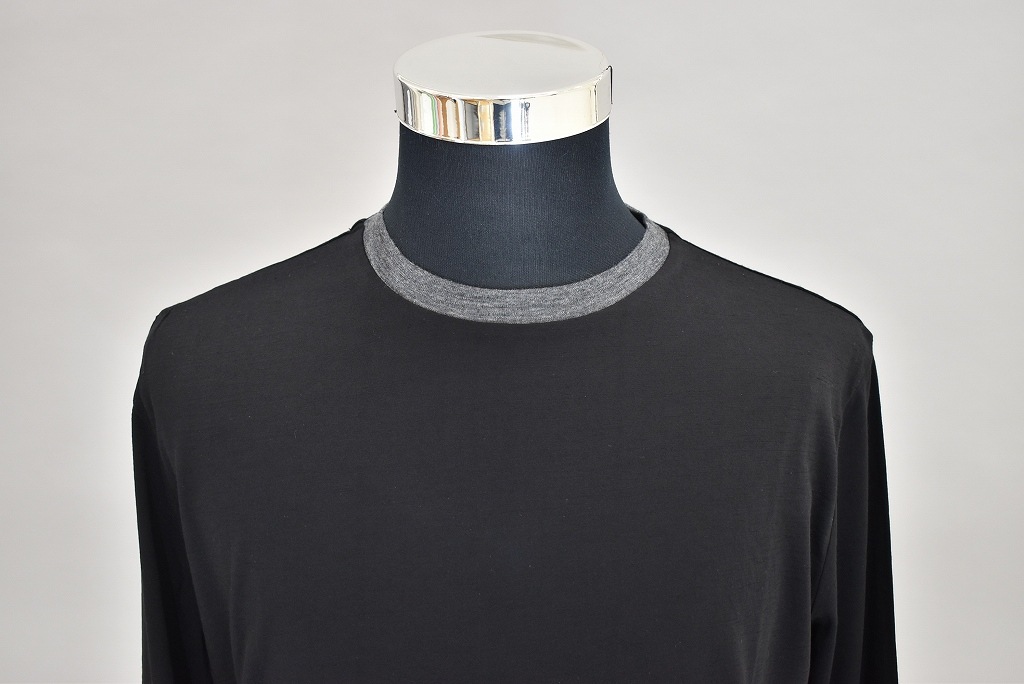 CG INNOCENT Original products 「極上ウール圧縮ニット クルーネック」　COLOR : BLACK/GRAY