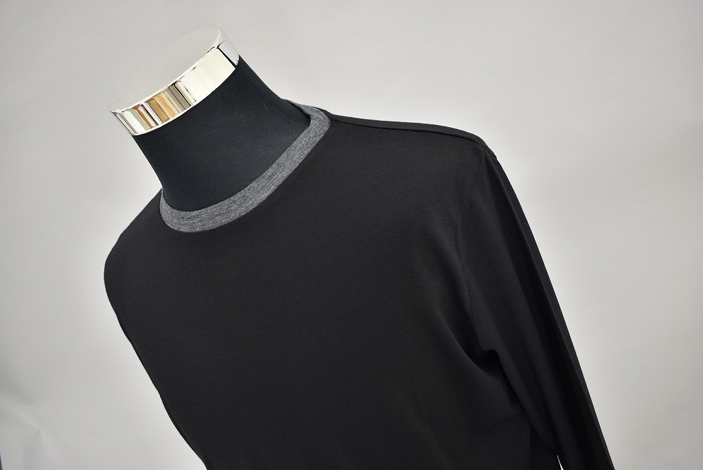 CG INNOCENT Original products 「極上ウール圧縮ニット クルーネック」　COLOR : BLACK/GRAY