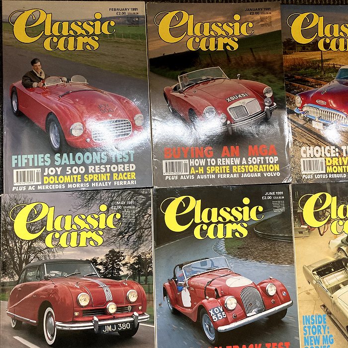 B1456 「CLASSIC CARS」1991 クラシックカー　12冊SET 英国旧車雑誌