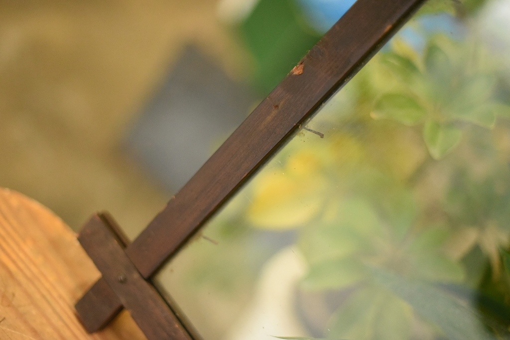 103569 ヴィンテージ　ウッドフレーム ガラス版付属　額縁