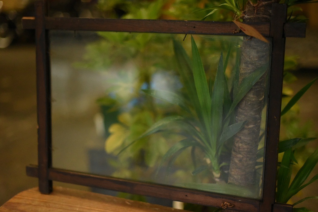 103569 ヴィンテージ　ウッドフレーム ガラス版付属　額縁