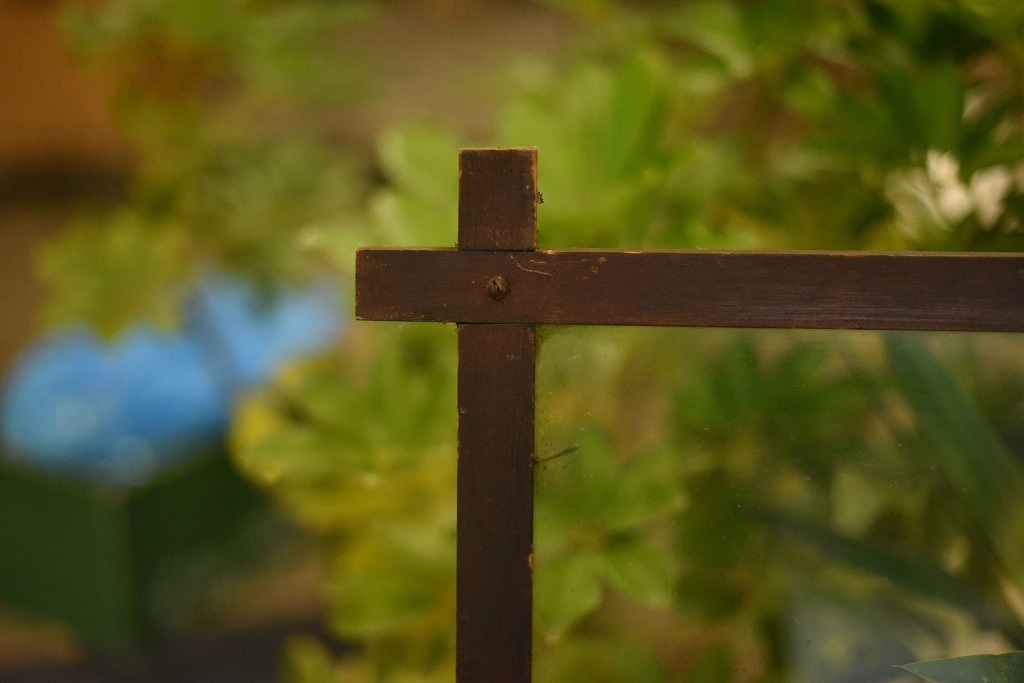 103569 ヴィンテージ　ウッドフレーム ガラス版付属　額縁