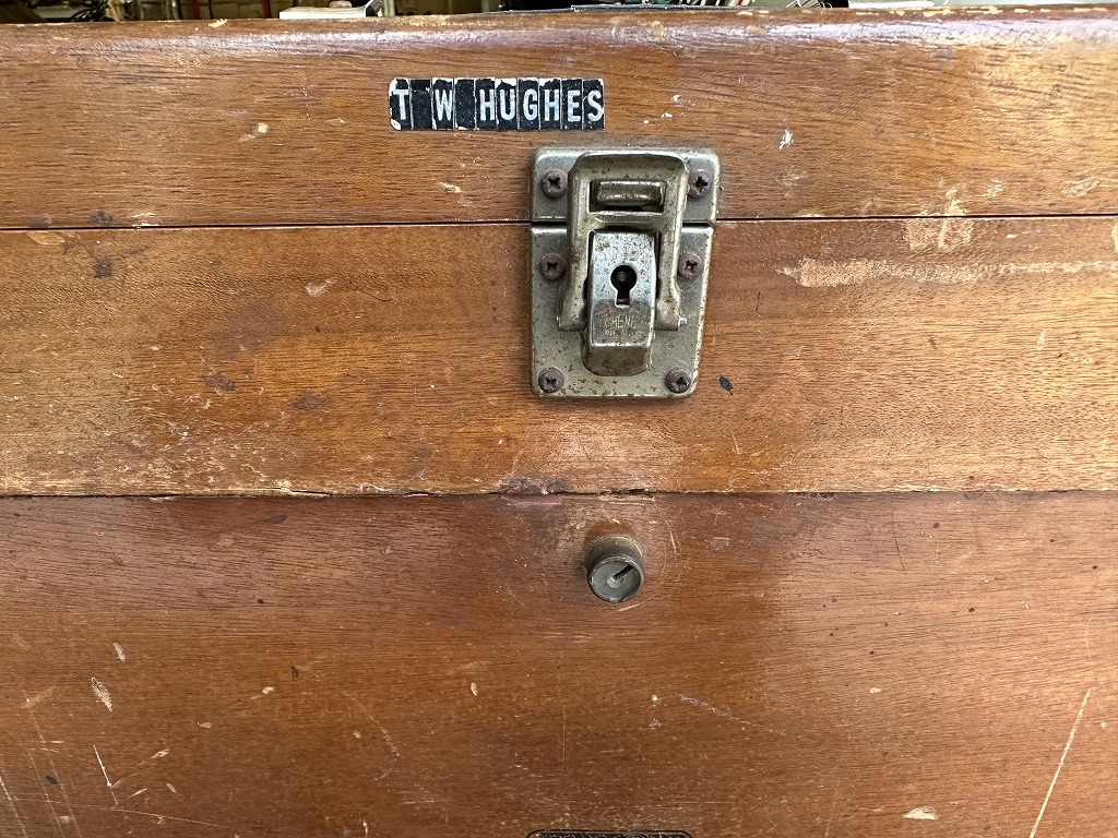 108027 ヴィンテージ 「UNION」 ウッドボックス インダストリアル キャビネットケース ケース 引き出し