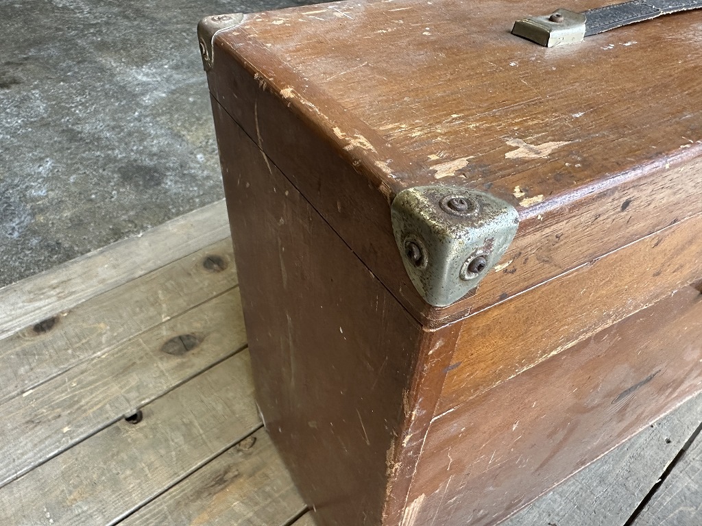 108027 ヴィンテージ 「UNION」 ウッドボックス インダストリアル キャビネットケース ケース 引き出し