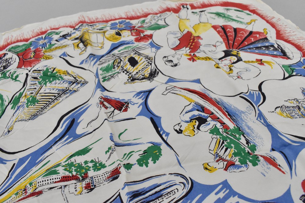 108832 ヴィンテージ 中判 スーベニア スカーフ Souvenir scarf