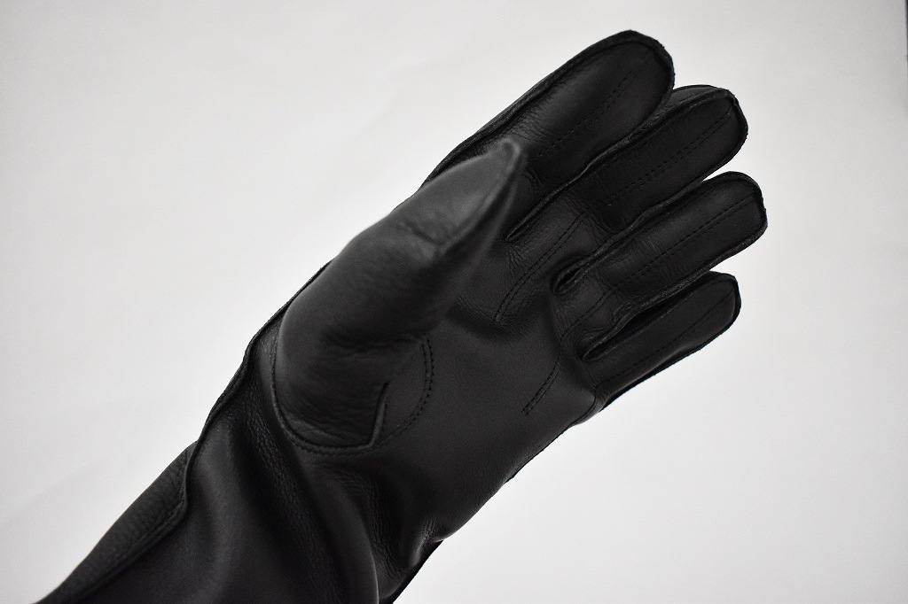英国 「GOLDTOP」 Zipped Fleece Lined Cafe Racer Gloves 本革カフェレーサーグローブ