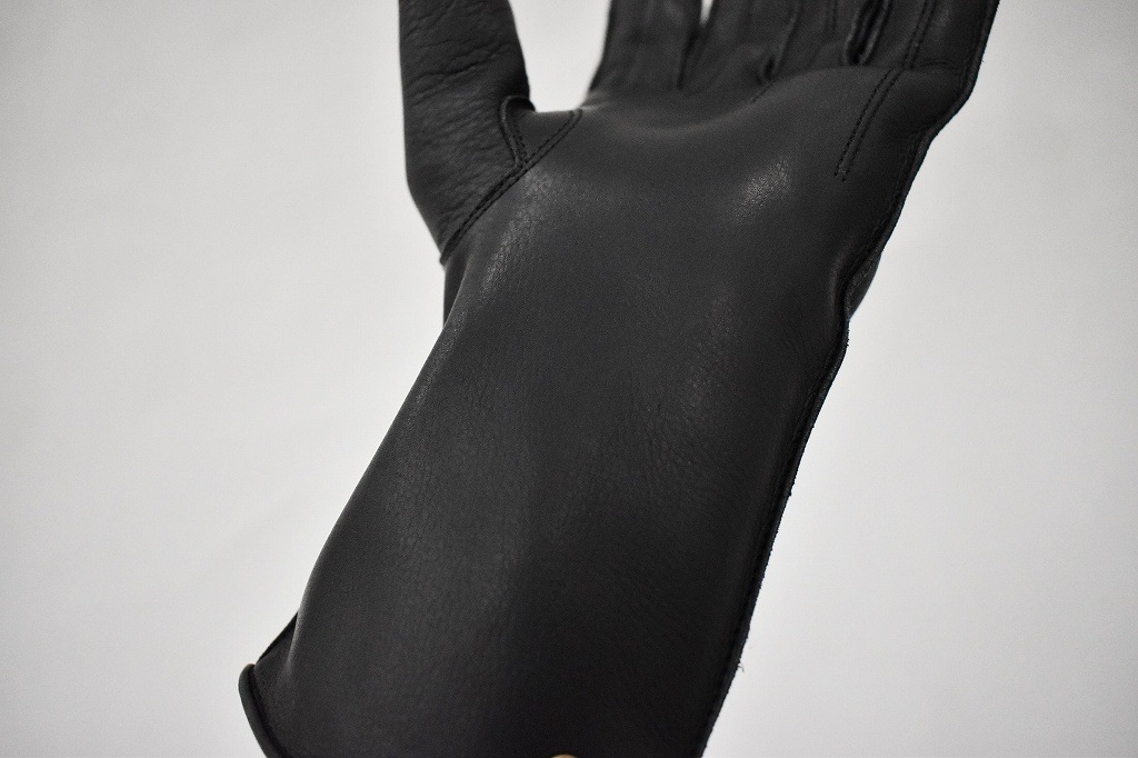 英国 「GOLDTOP」 Zipped Fleece Lined Cafe Racer Gloves 本革カフェレーサーグローブ