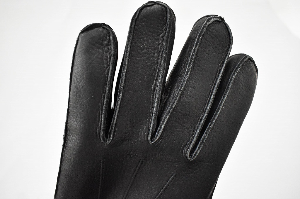 英国 「GOLDTOP」 Zipped Fleece Lined Cafe Racer Gloves 本革カフェレーサーグローブ