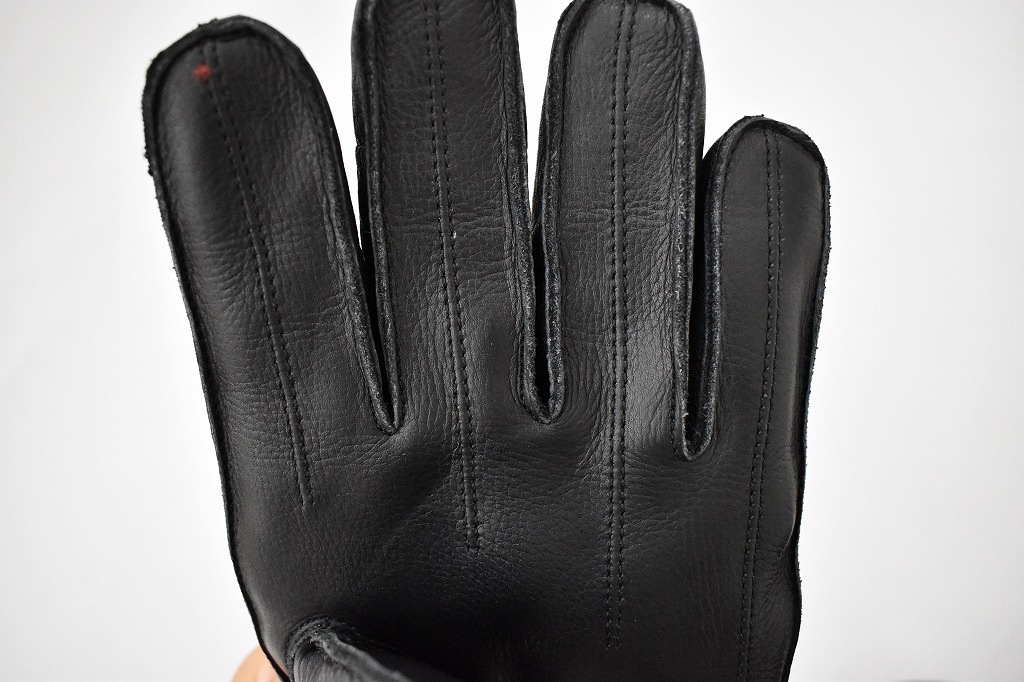 英国 「GOLDTOP」 Zipped Fleece Lined Cafe Racer Gloves 本革カフェレーサーグローブ