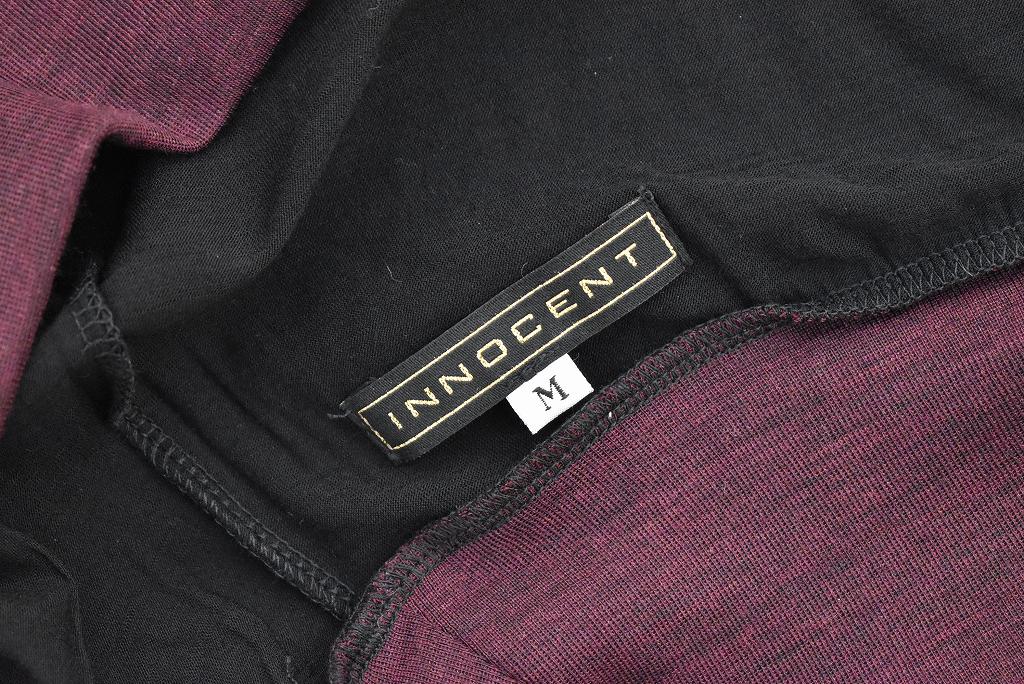 CW INNOCENT Original products 「極上ウール圧縮ニット クルーネック」　COLOR : BLACK/WINE RED