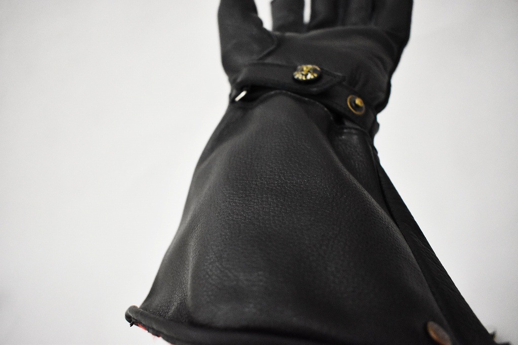 英国 「GOLDTOP」 Fleece Lined Gauntlet 本革ガントレット グローブ