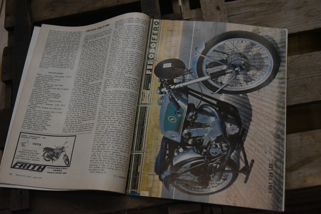 B0034　「MOTOR CYCLE SPORT」　ヴィンテージバイク　英国車　古本　1970年代雑誌　ヴィンテージ　