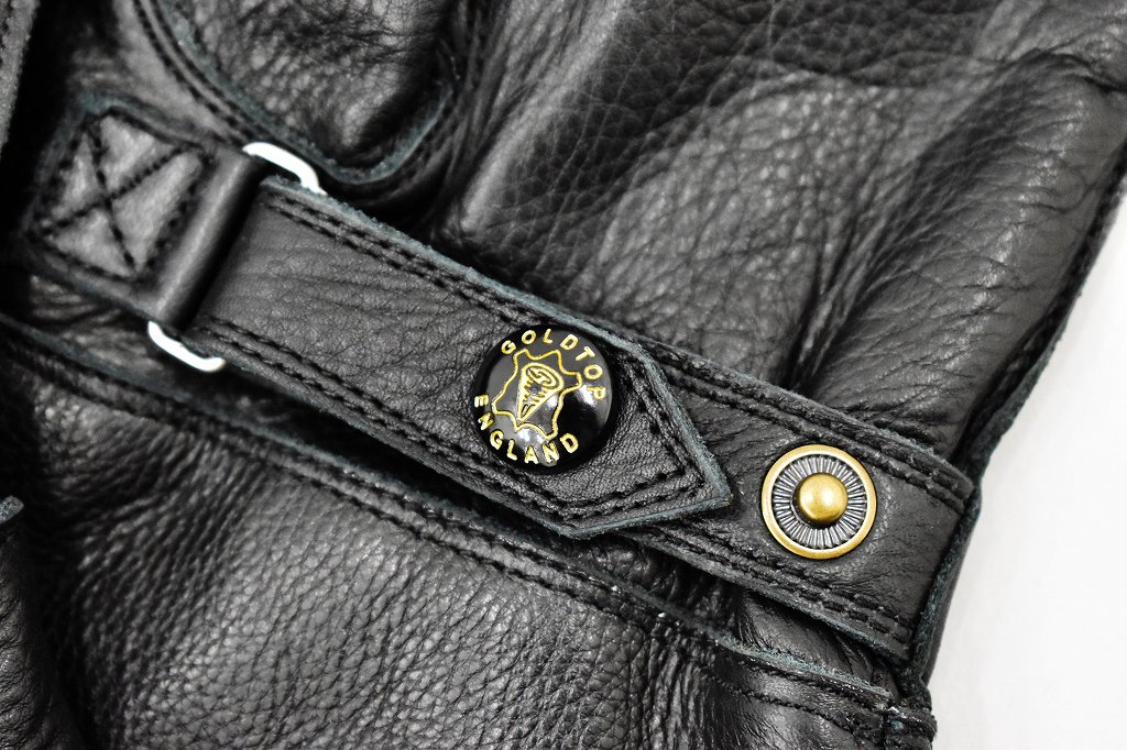 英国 「GOLDTOP」 Fleece Lined Gauntlet 本革ガントレット グローブ