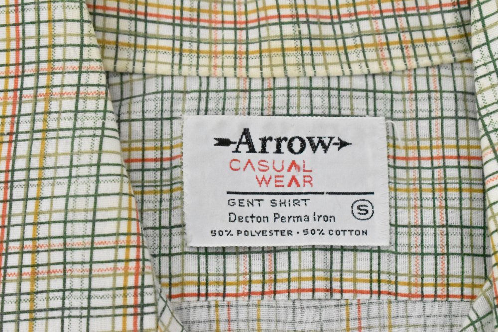 109284 「Arrow」 70s  ヴィンテージ 半袖 シャツ