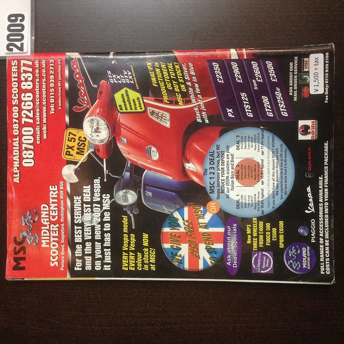 B4848　2009 「SCOOTERING」 ベスパ ランブレッタ  英国 旧車雑誌