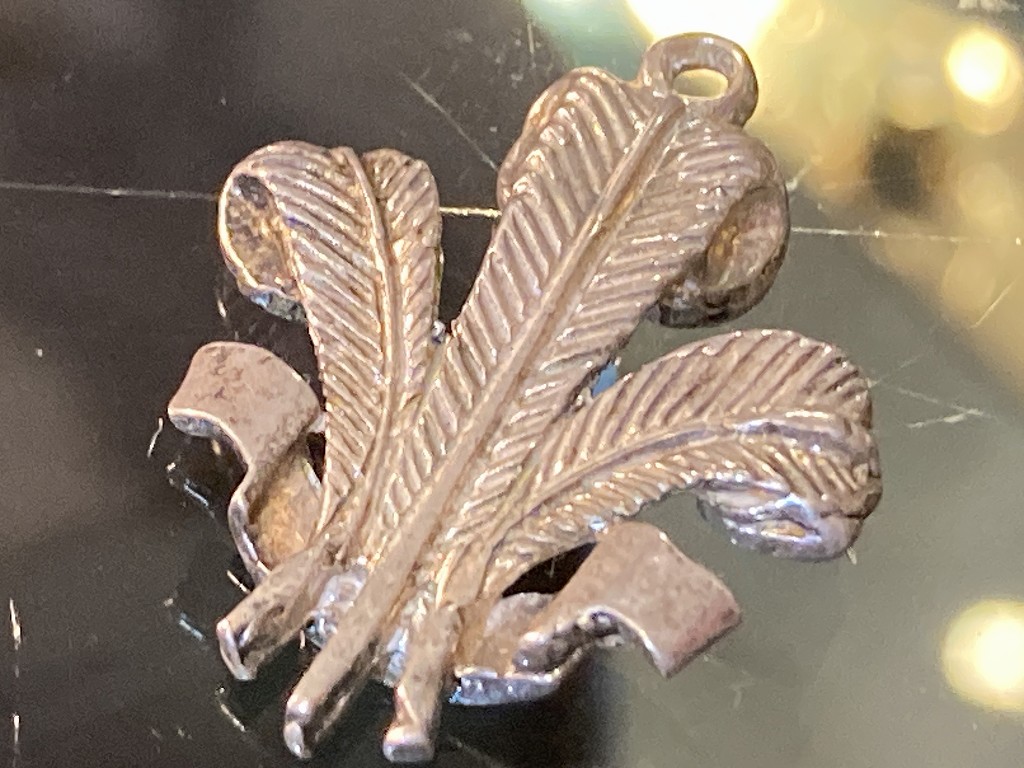 108659「ICH DIEN Prince of Wales Feather」 925 SILVER ジュエリー　MADE IN ENGLAND 