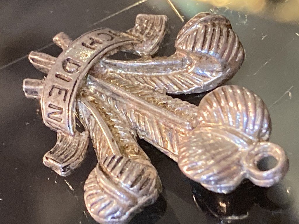 108659「ICH DIEN Prince of Wales Feather」 925 SILVER ジュエリー　MADE IN ENGLAND 