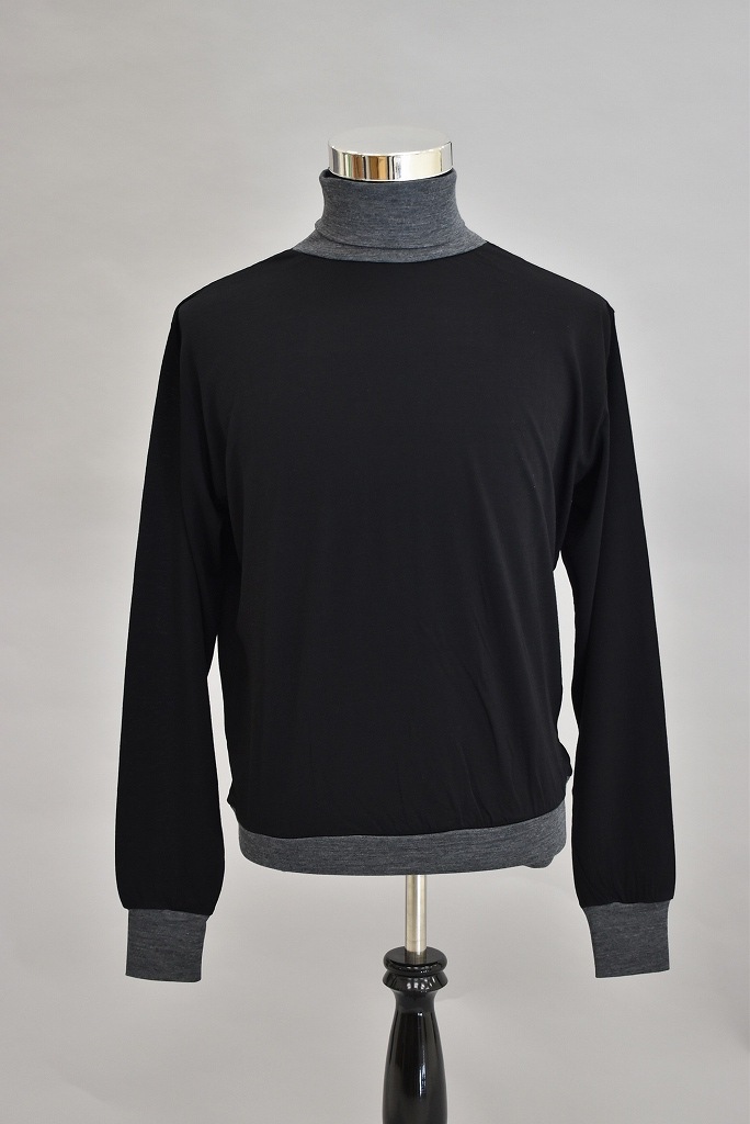 TG INNOCENT Original products 「極上ウール圧縮ニット タートルネック」　COLOR : BLACK/GRAY