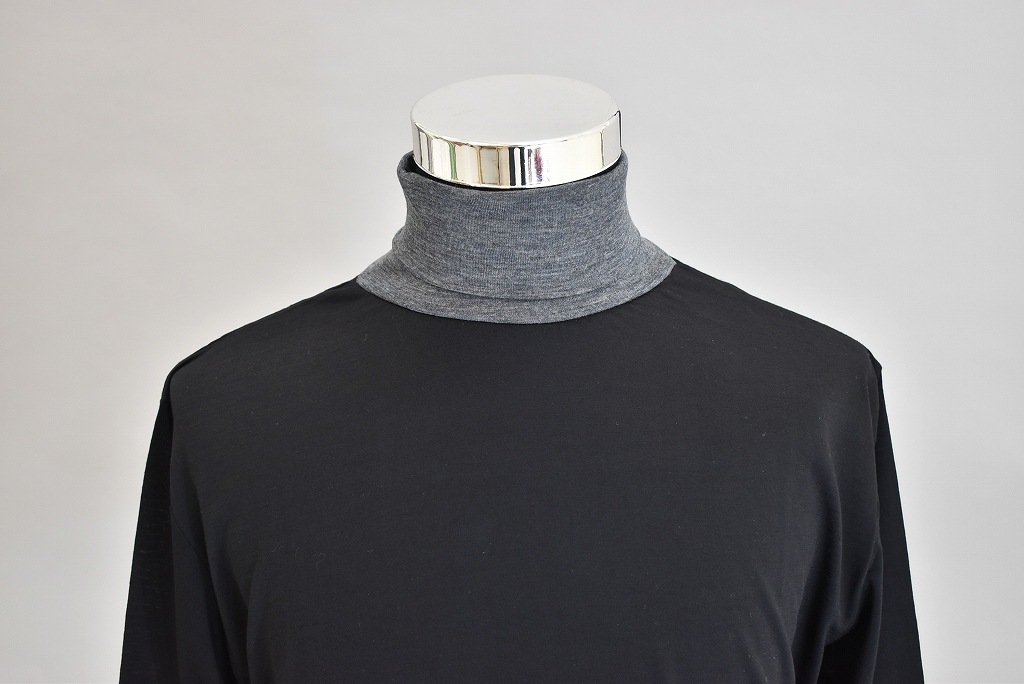 TG INNOCENT Original products 「極上ウール圧縮ニット タートルネック」　COLOR : BLACK/GRAY