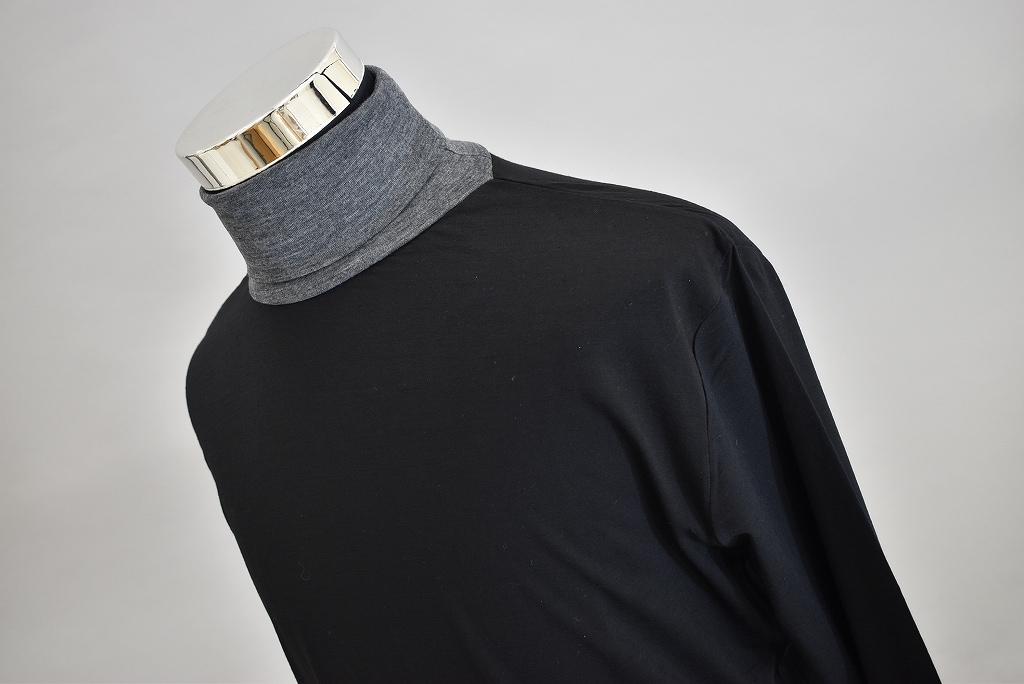 TG INNOCENT Original products 「極上ウール圧縮ニット タートルネック」　COLOR : BLACK/GRAY