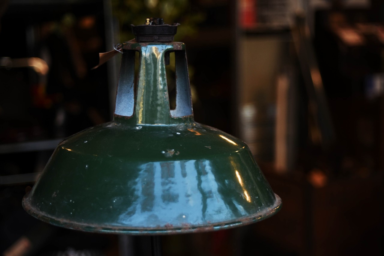 101629 ヴィンテージ　エナメルランプシェード　ホウロウ 