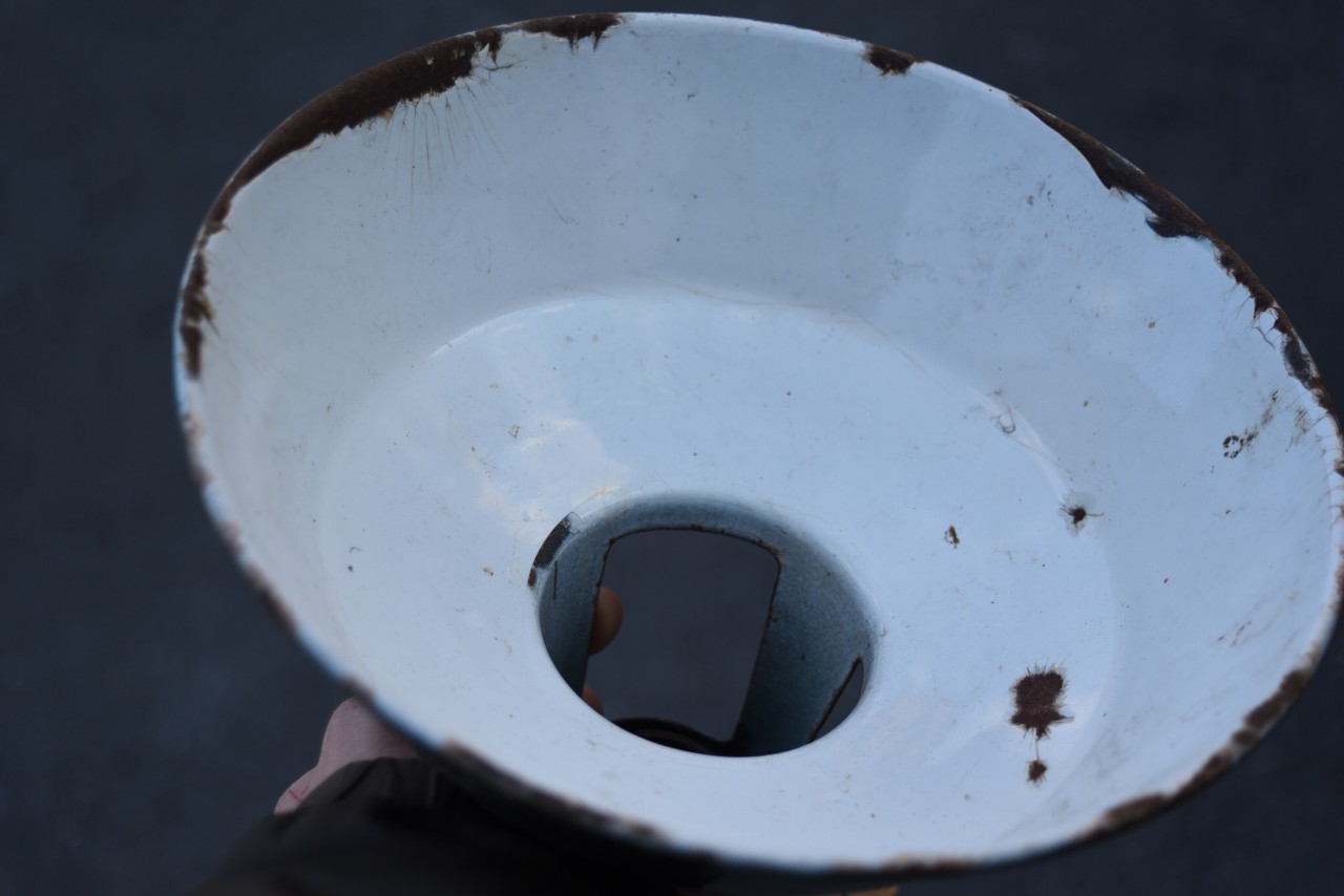 101629 ヴィンテージ　エナメルランプシェード　ホウロウ 