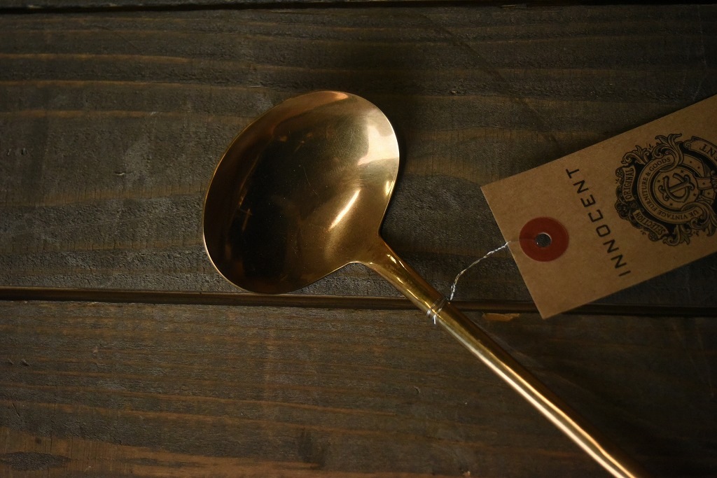 104486  ヴィンテージ　　真鍮製　ソースレードル　ブラス　英国 MADE IN ENGLAND