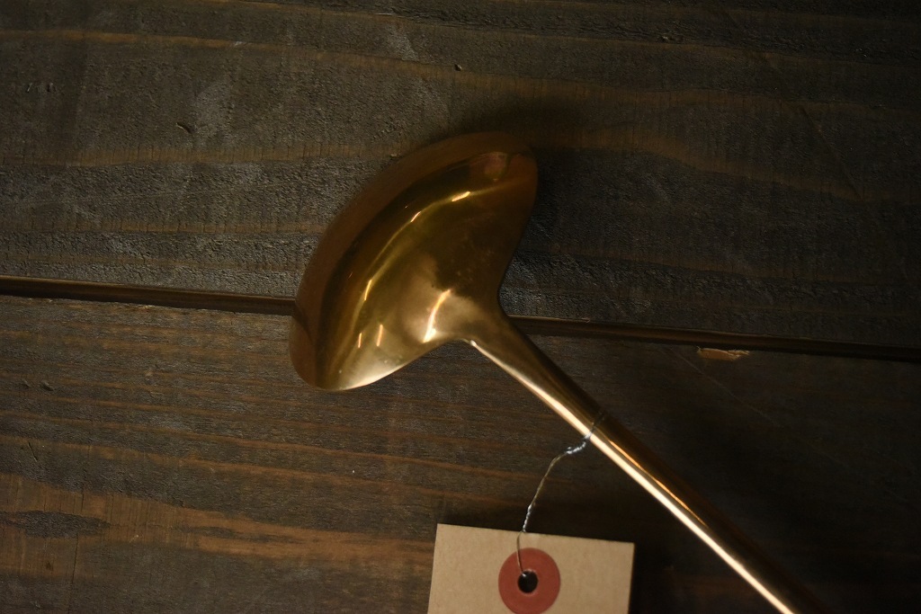 104486  ヴィンテージ　　真鍮製　ソースレードル　ブラス　英国 MADE IN ENGLAND