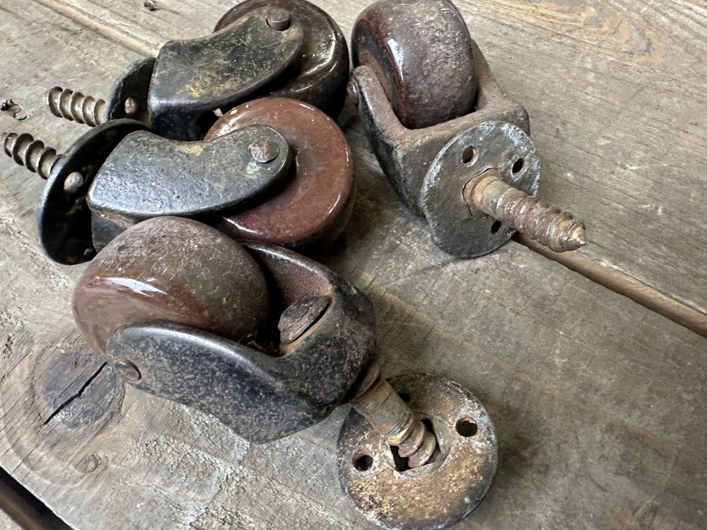 108436 ヴィンテージ キャスター タイヤ 4個セット