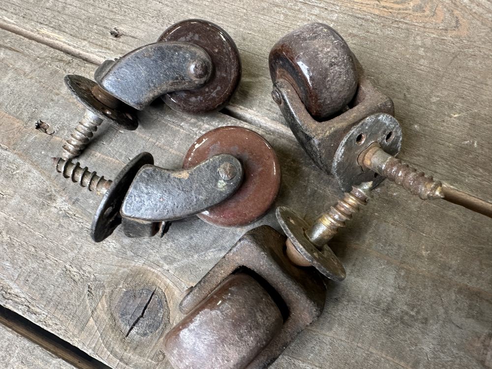 108436 ヴィンテージ キャスター タイヤ 4個セット