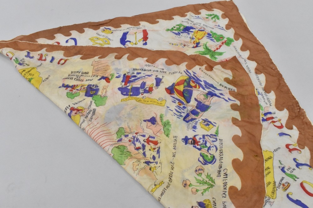 108822 ヴィンテージ 中判 スーベニア スカーフ  Souvenir scarf