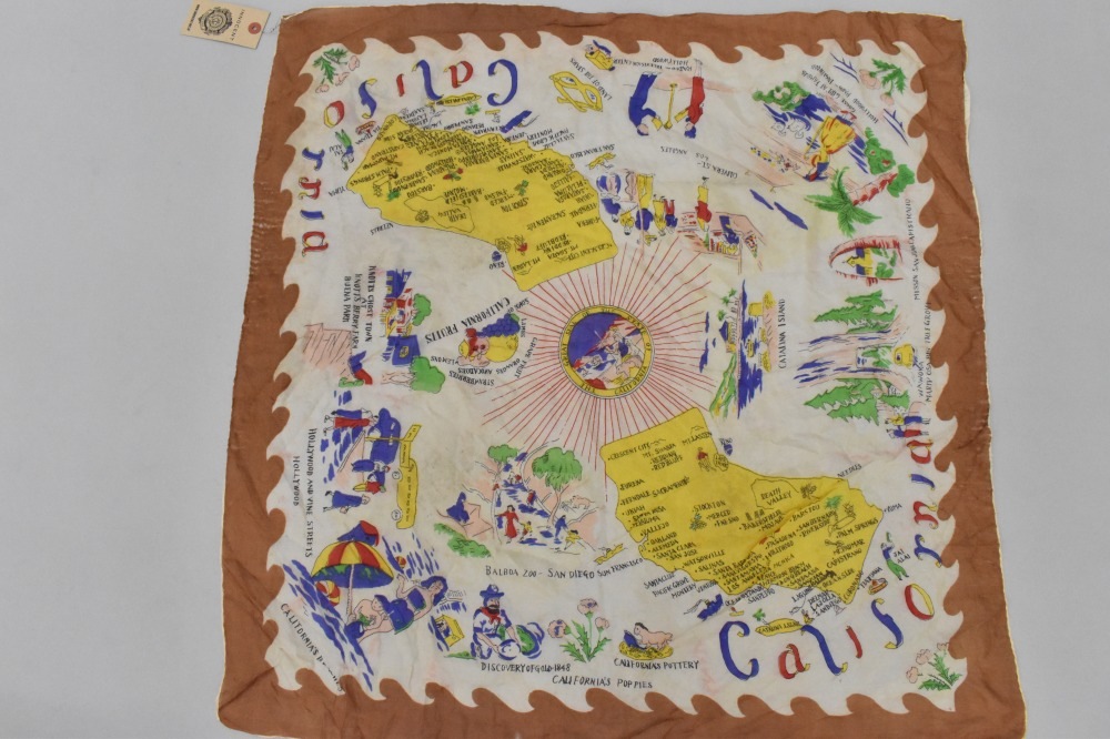 108822 ヴィンテージ 中判 スーベニア スカーフ  Souvenir scarf