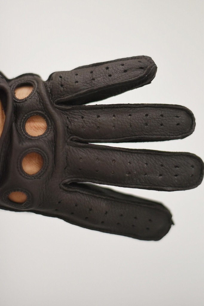 DD 英国 「GOLDTOP」 「Classic Deerskin Leather Driving Gloves」 DarkBlown 鹿革ドライビンググローブ