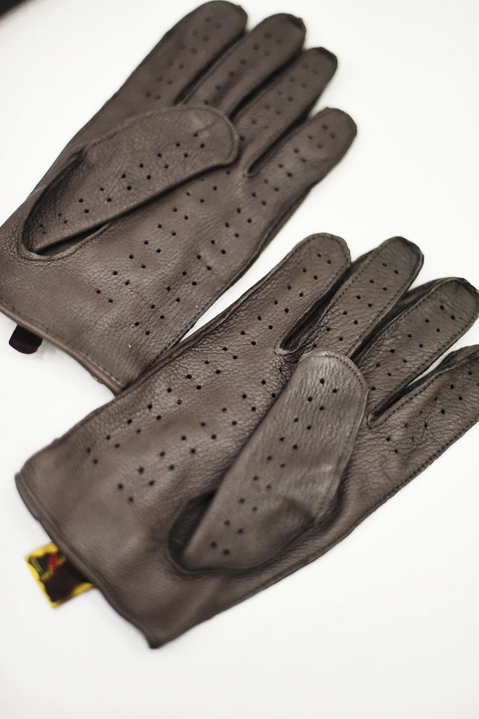 DD 英国 「GOLDTOP」 「Classic Deerskin Leather Driving Gloves」 DarkBlown 鹿革ドライビンググローブ